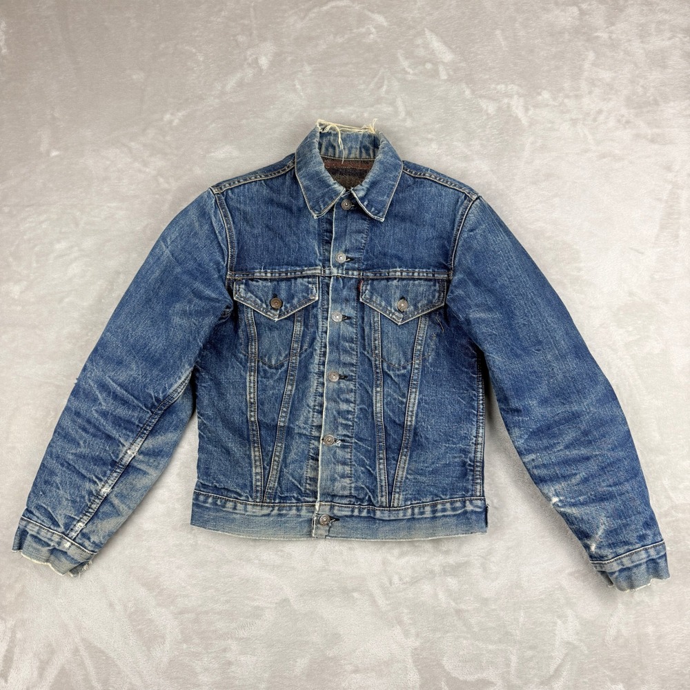 VTG Levi's Denim Jacket 70505-0317 Men 36 (S) Blanket Lined Big E Type 3 60s-70s
